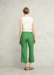 Lillie Linen Trousers, Green, hi-res