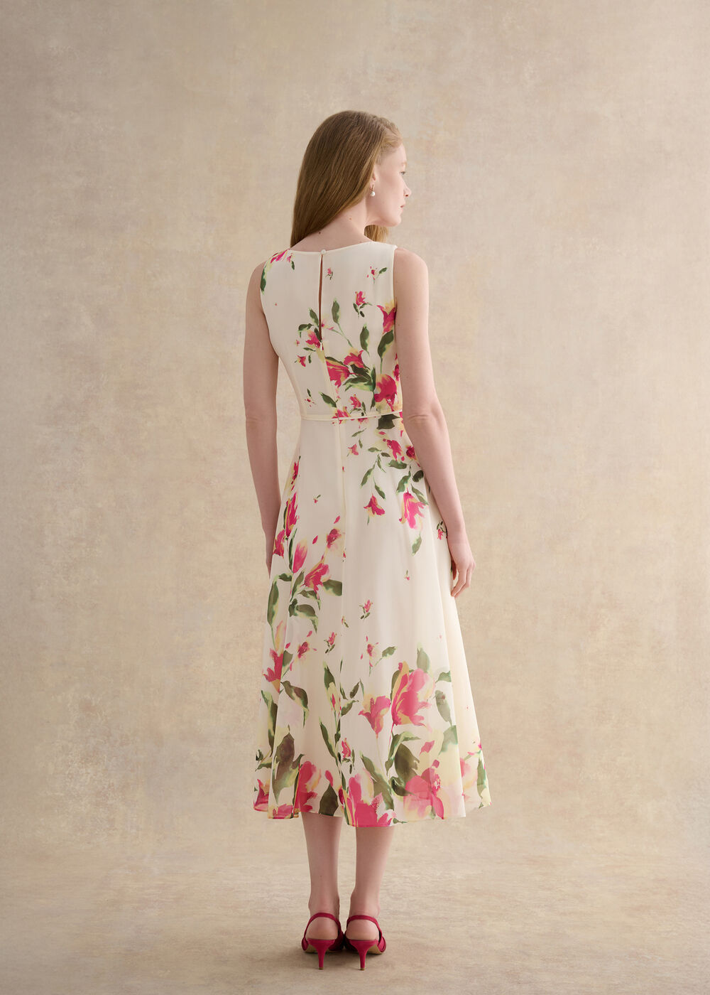 Carly Floral Dress, Cream Multi, hi-res