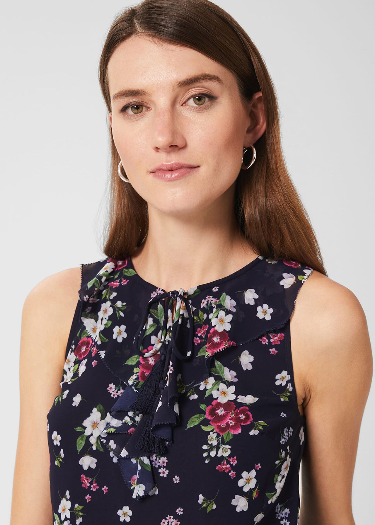 Darcey Floral Top, Navy Multi, hi-res