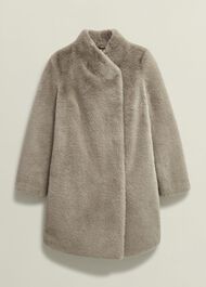 Petite Tarini Faux Fur Coat, Mink, hi-res