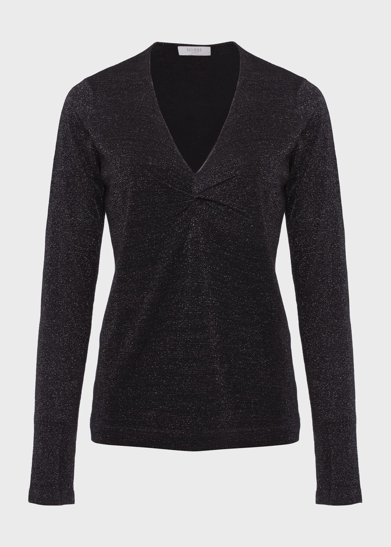 Myla Sparkle Sweater, Black Silver, hi-res