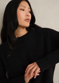 Darla Wool Blend Knitted Jumper, Black, hi-res