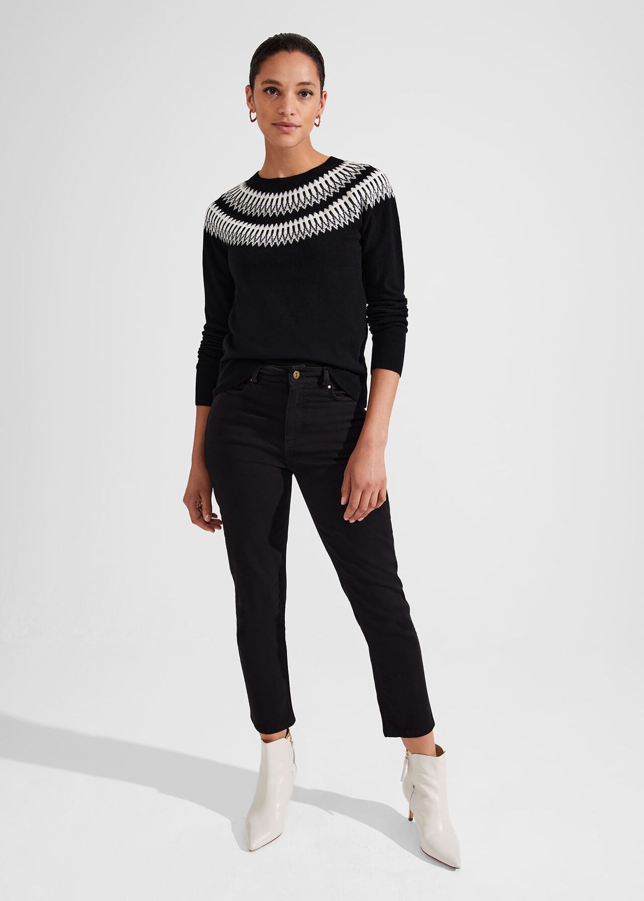 Greta Lurex Jumper With Cashmere, Black Multi, hi-res