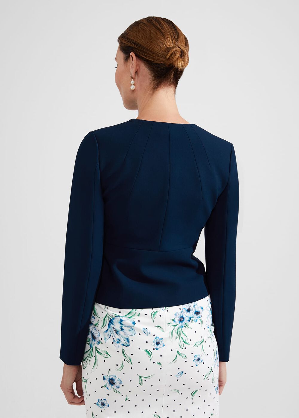 Natalia Sculpted Jacket, Midnight Navy, hi-res