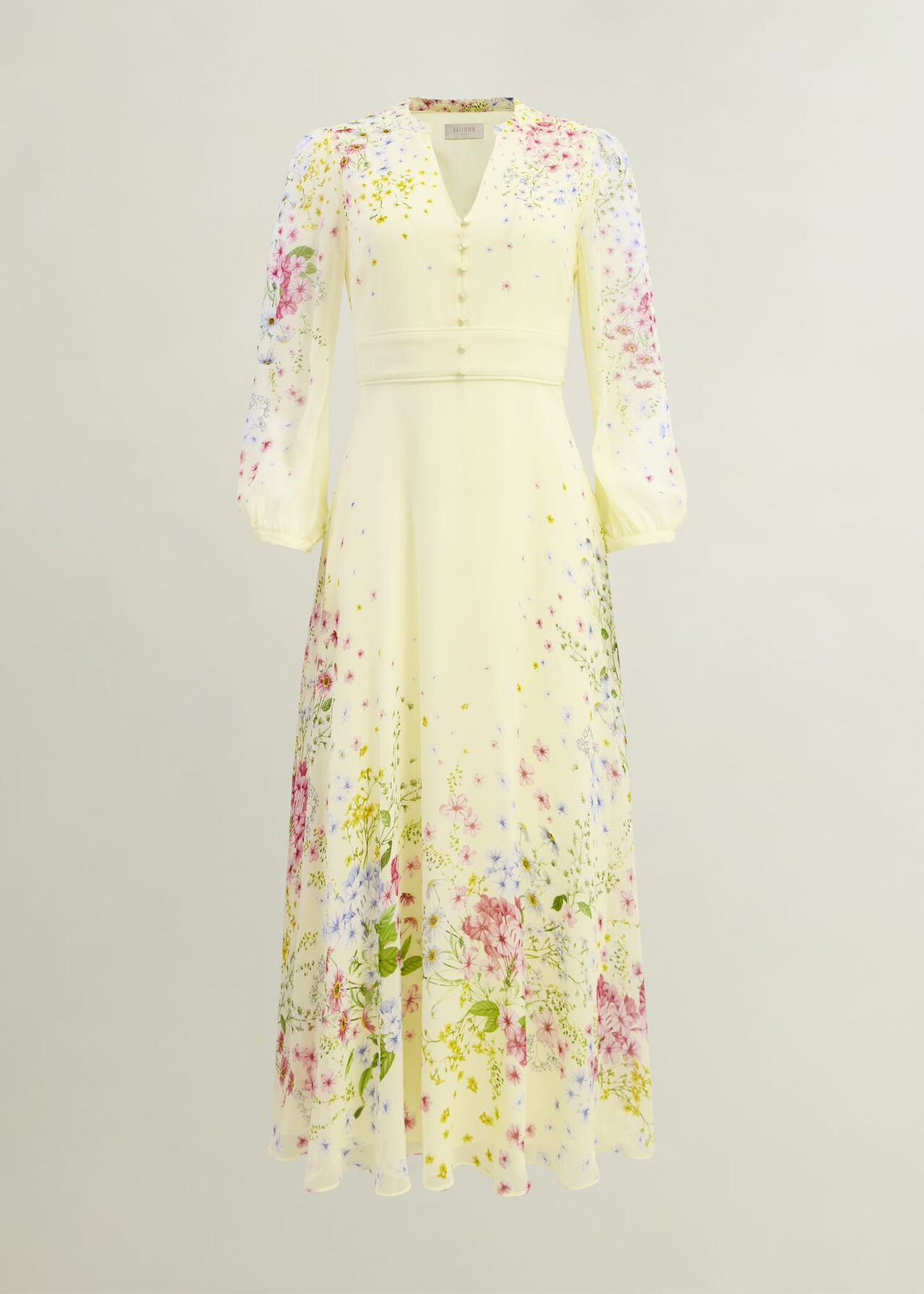 Emma Silk Dress, Yellow Multi, hi-res