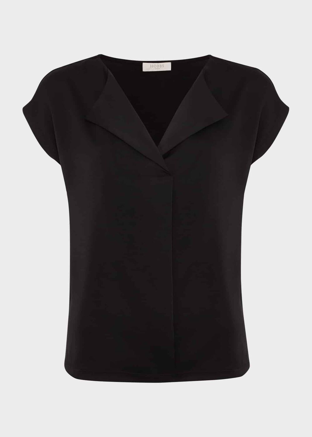 Sylvie Satin Front Top, Hobbs Black, hi-res