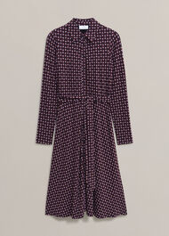 Clarice Jersey Dress, Navy Multi, hi-res