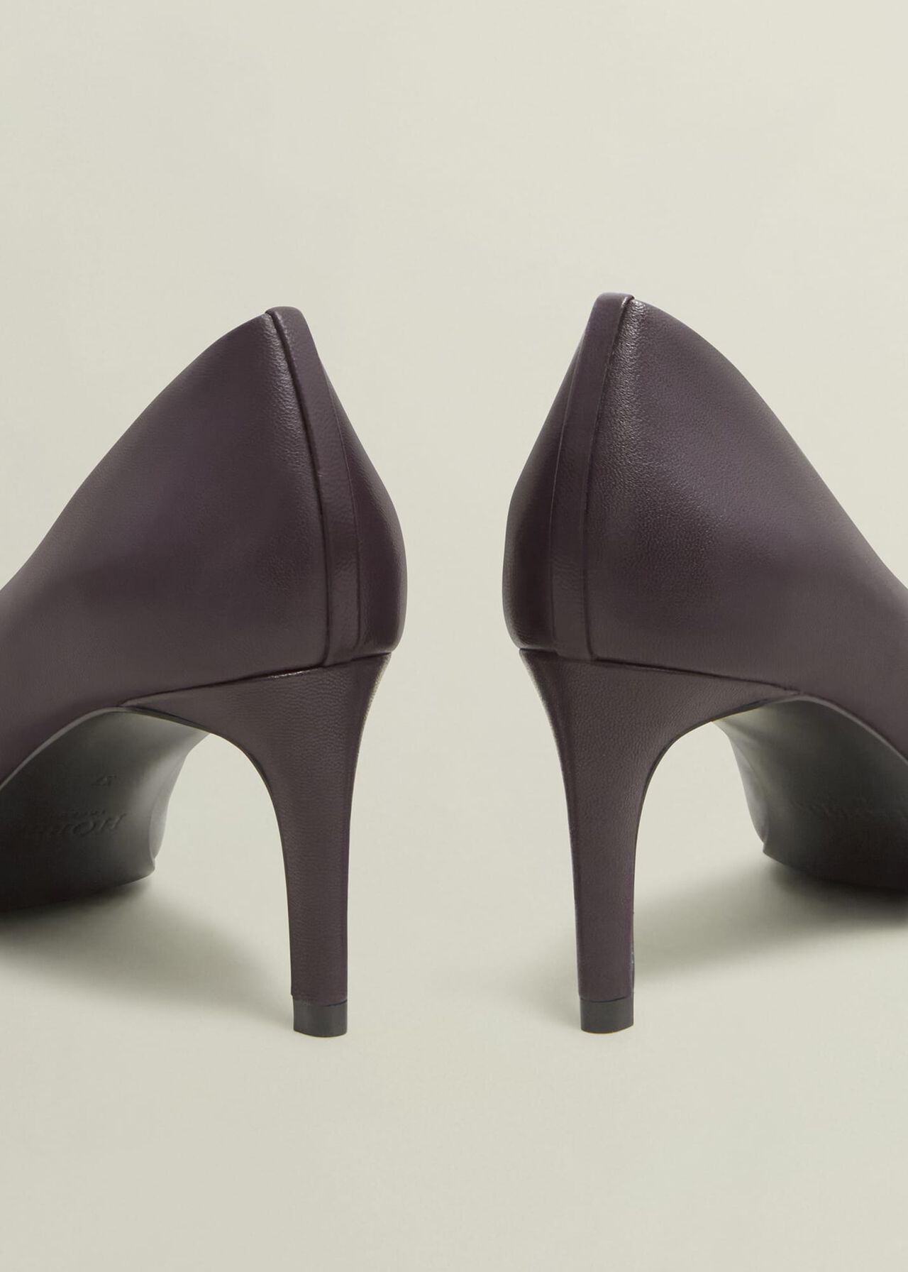 Martie Leather Court Shoes, Malbec Purple, hi-res