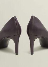 Martie Leather Court Shoes, Malbec Purple, hi-res