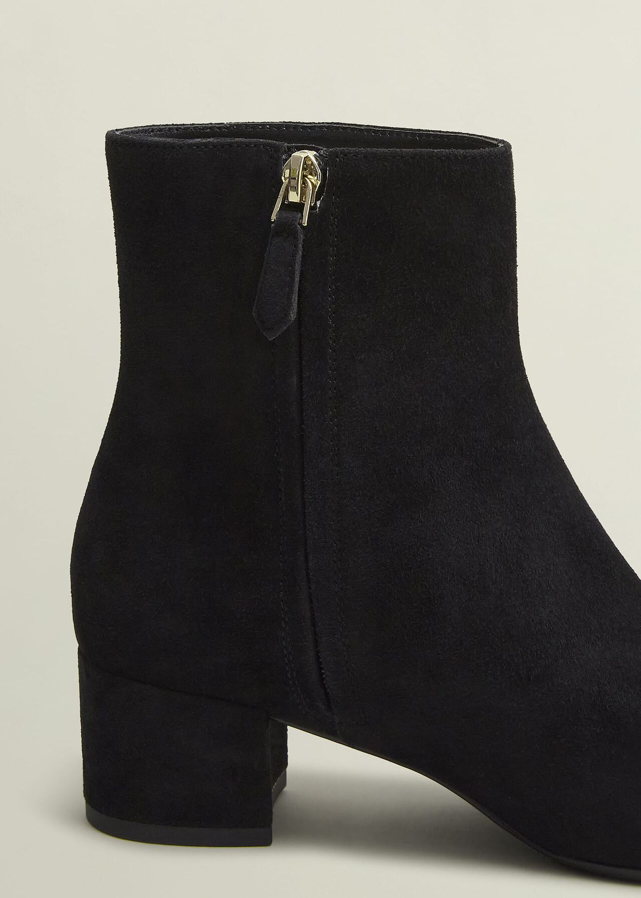 Evelyn Suede Ankle Boots, Black, hi-res