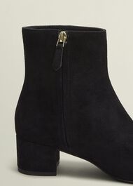 Evelyn Suede Ankle Boots, Black, hi-res