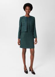 Estella Tweed Jacket, Deep Pine Green, hi-res
