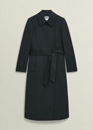Livia Wool Coat, Dark Green, hi-res
