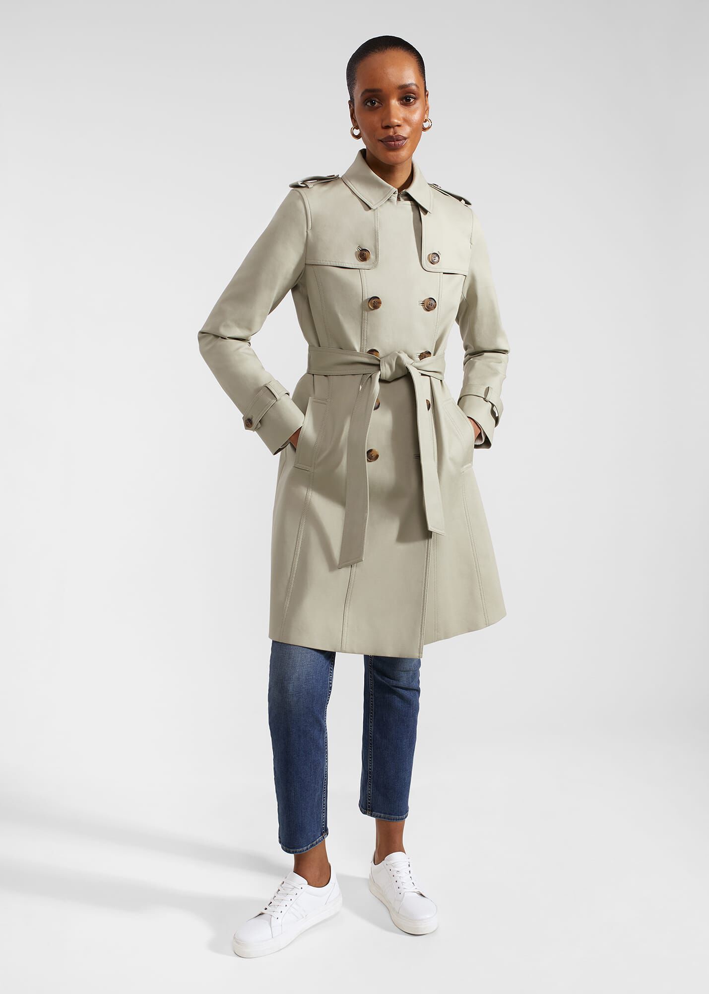 Hobbs saskia trench coat frost blue store
