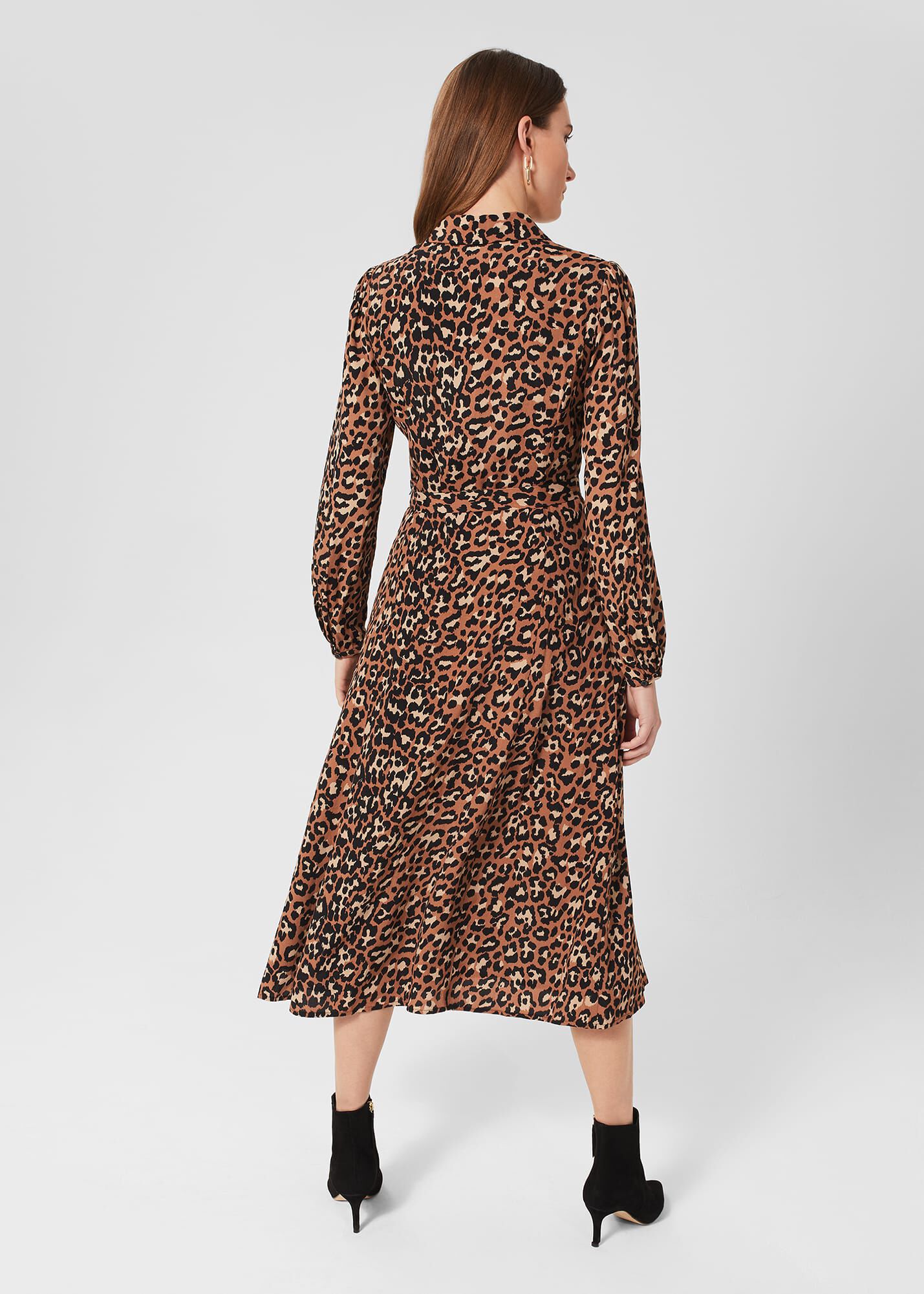 Hobbs leopard print wrap dress 2025