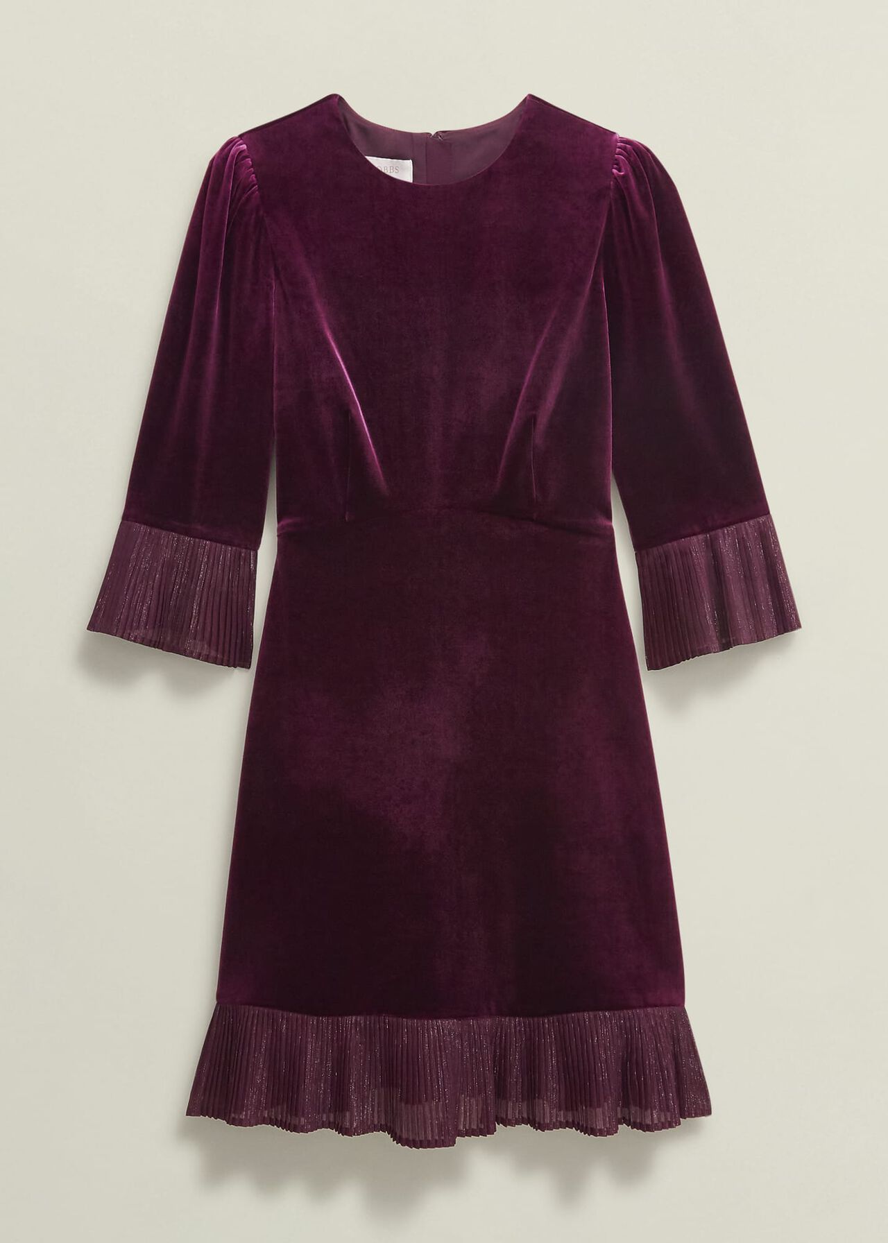 Ashley Velvet Dress, Warm Plum, hi-res