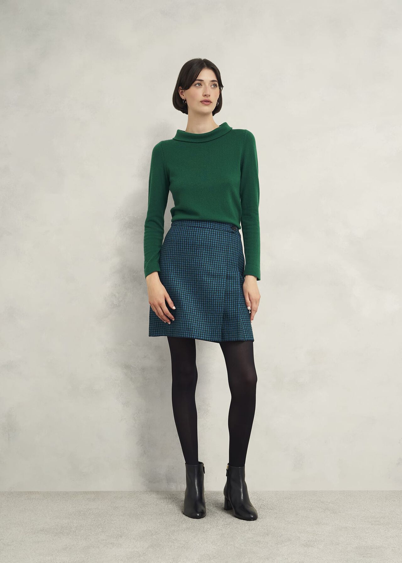 Audrey Wool Cashmere Sweater, Agate Green, hi-res
