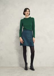 Audrey Wool Cashmere Sweater, Agate Green, hi-res