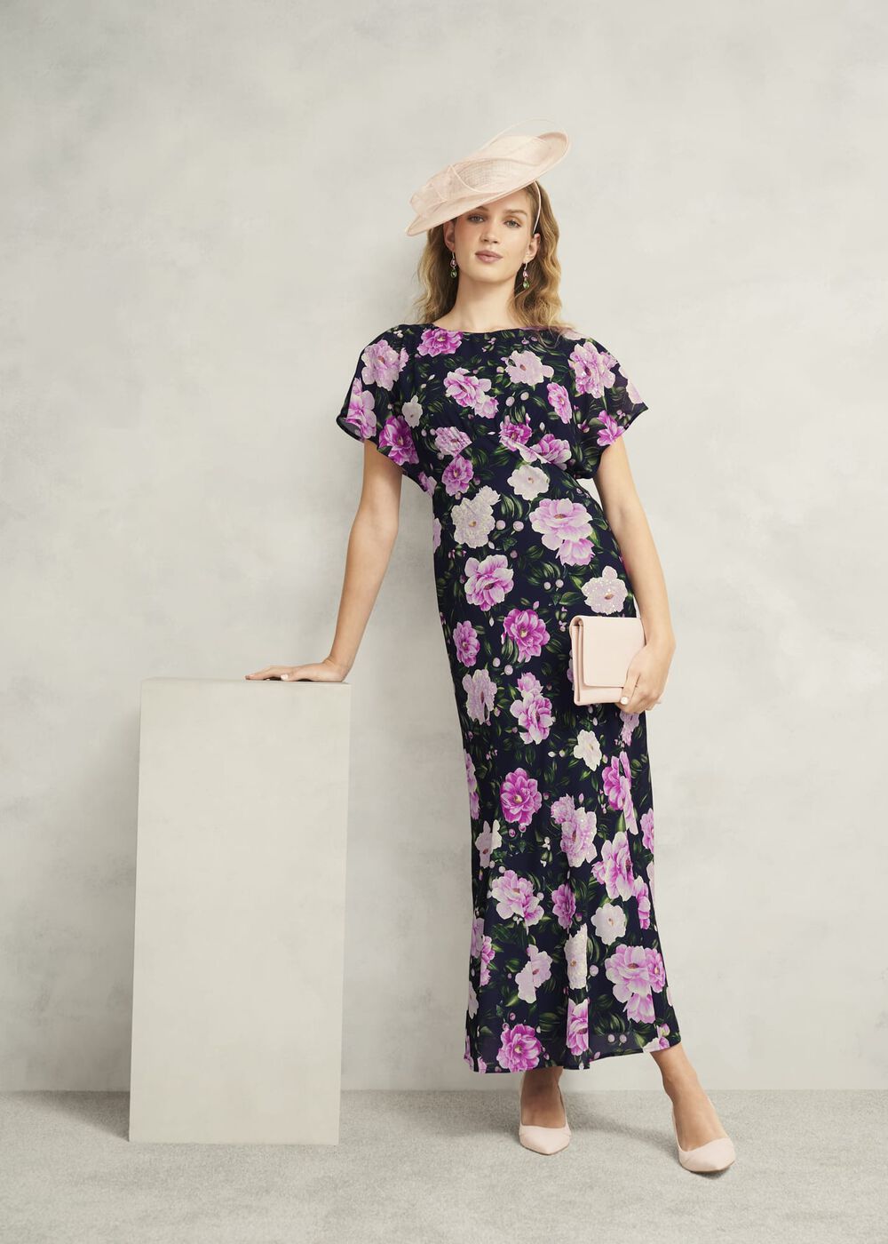 Petite Lalena  Sequin Floral Dress, Midnight Multi, hi-res