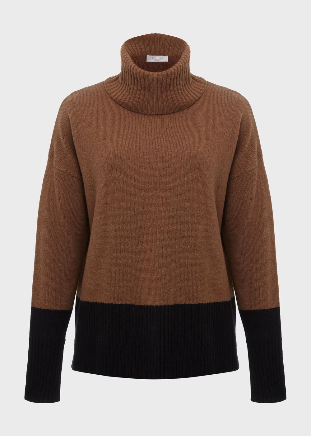 Melodie Merino Wool Jumper, Toffee Black, hi-res