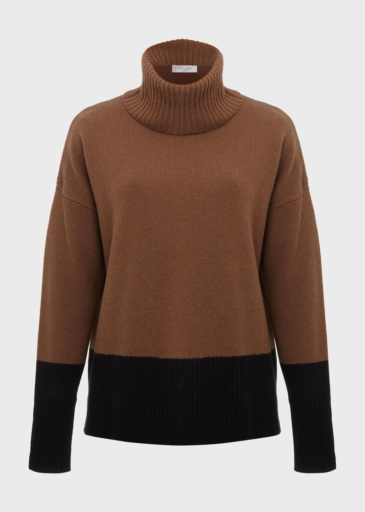 Melodie Merino Wool Sweater, Toffee Black, hi-res