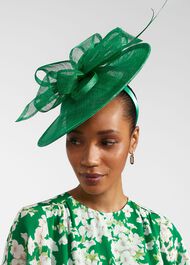 Chloe Fascinator, Cilantro Green, hi-res