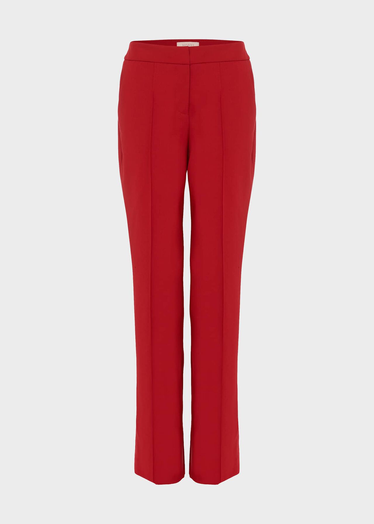 Kyle Wool Blend Straight Trousers, Red, hi-res