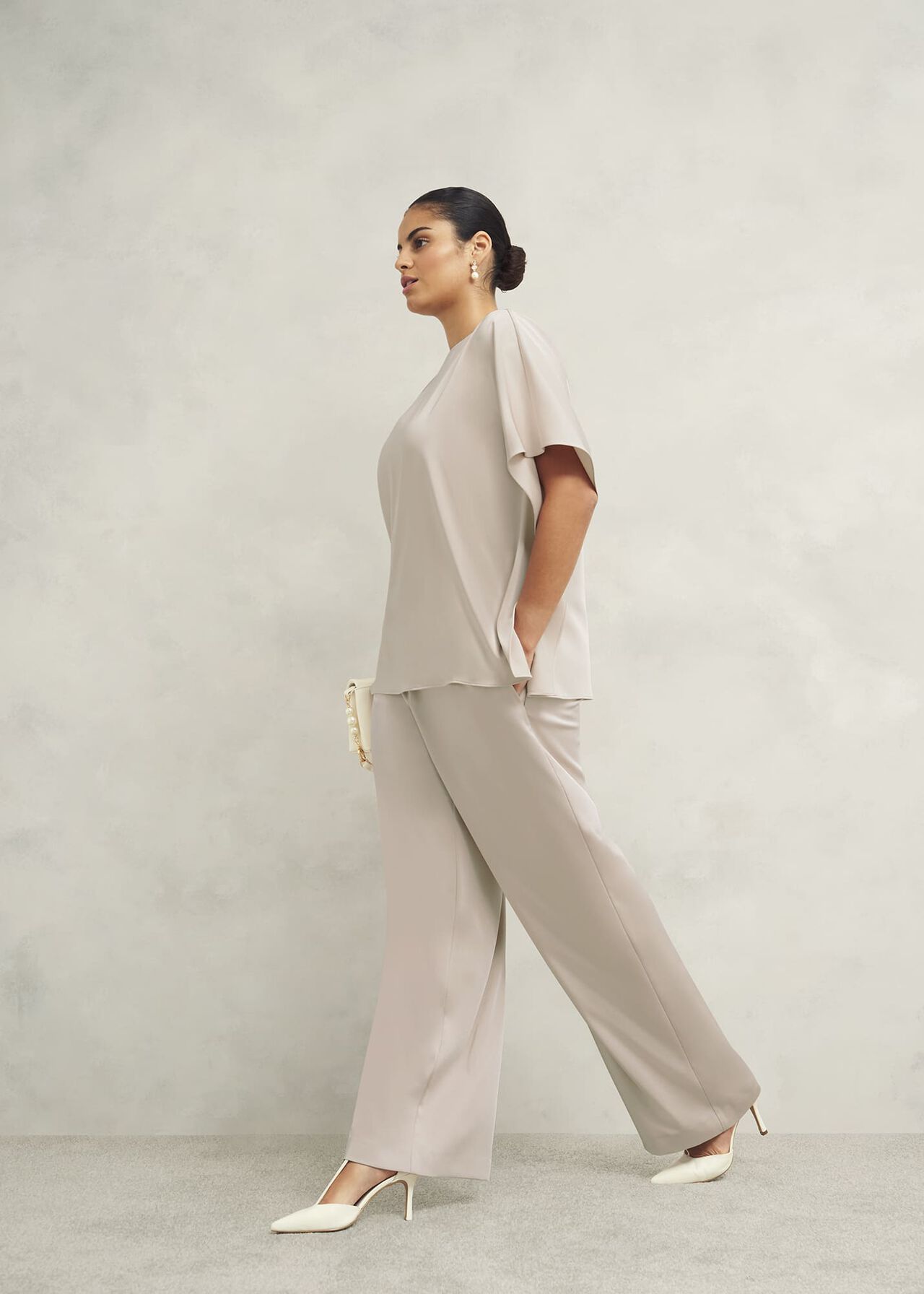 Delora Blouse, Oyster, hi-res