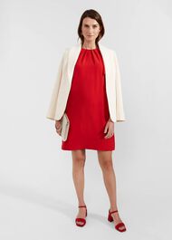 Rosario Frill Sleeveless Dress, Cherry Red, hi-res