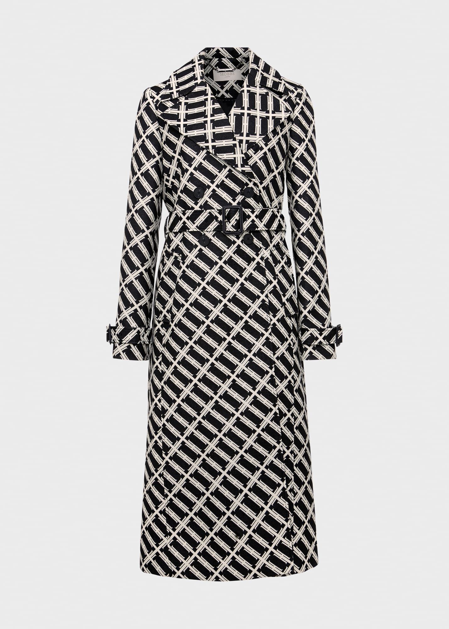 Hobbs black hotsell trench coat