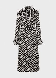 Brooke Trench Coat, Black Ivory, hi-res