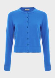 Michelle Cotton Cardigan, Atlantic Blue, hi-res