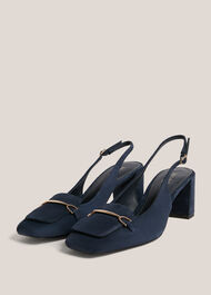 Jaida Suede Slingbacks, Hobbs Navy, hi-res