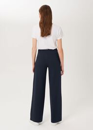 Pippa Jersey Wide Leg Trousers, Navy, hi-res