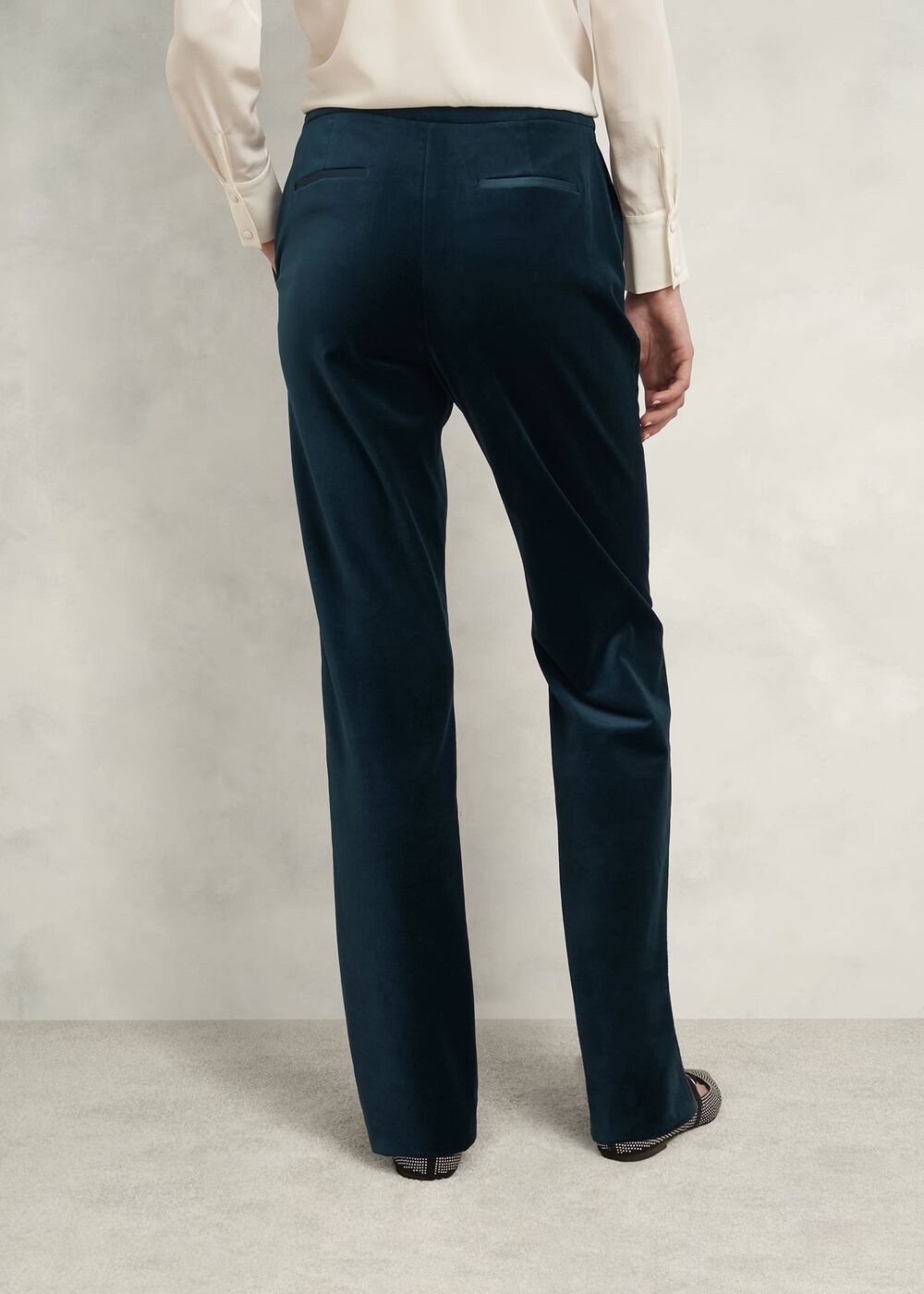 Luna Velvet Straight Pants, Riverside Blue, hi-res