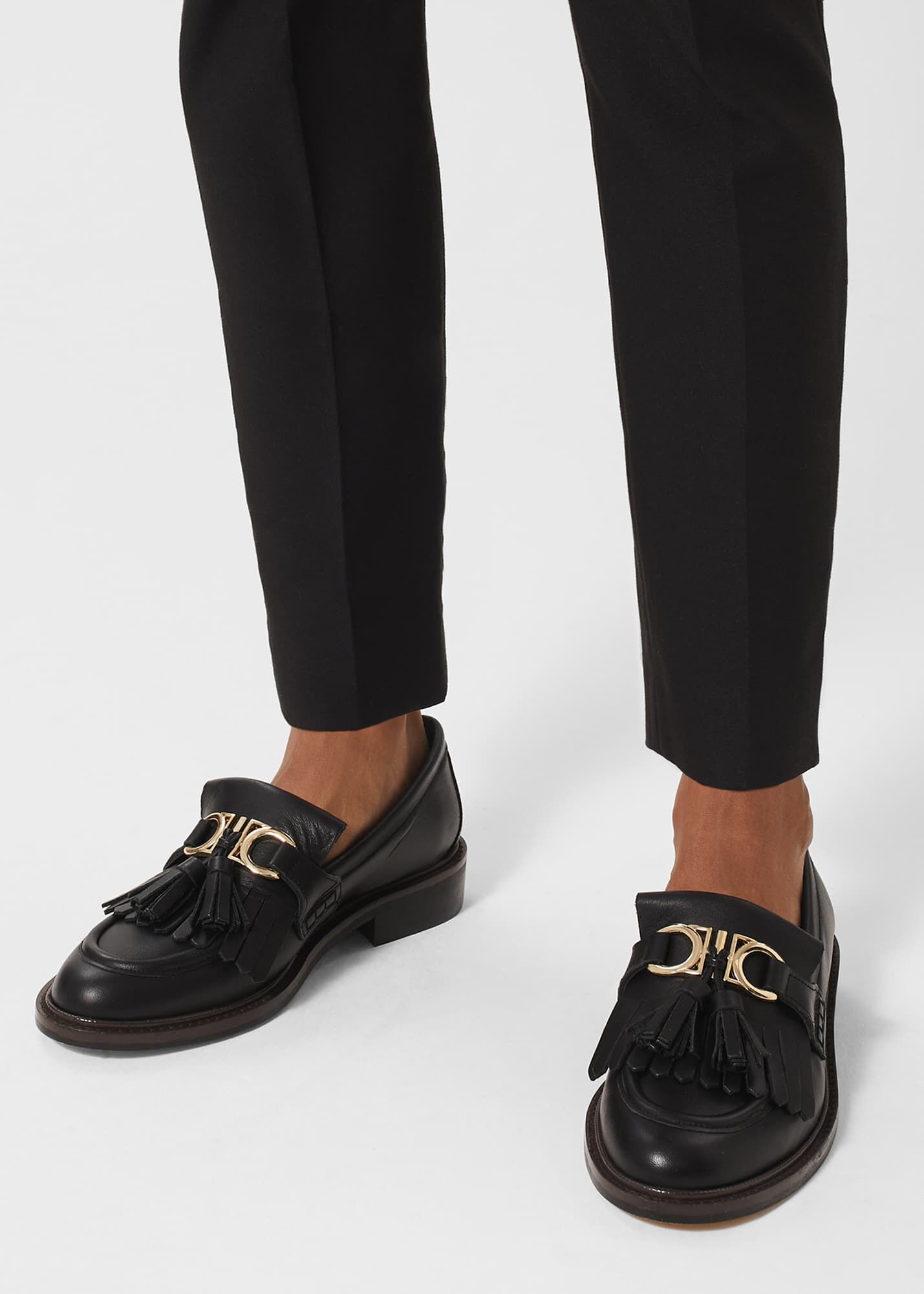 Hobbs black loafers online