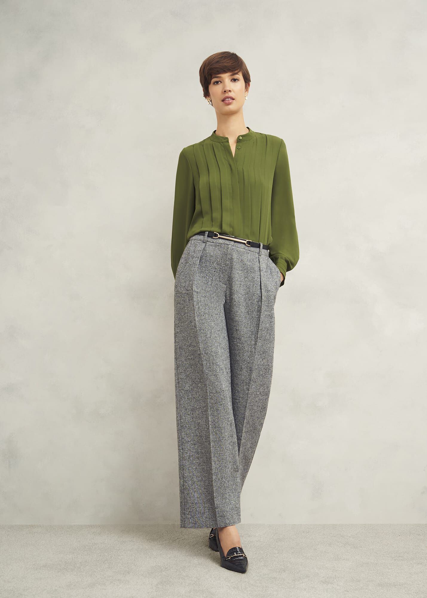 ホブズ HOBBS MADDY TOP （ARUBA GREEN） HOBBS Maddy Cotton Tops in Aruba Green | endource