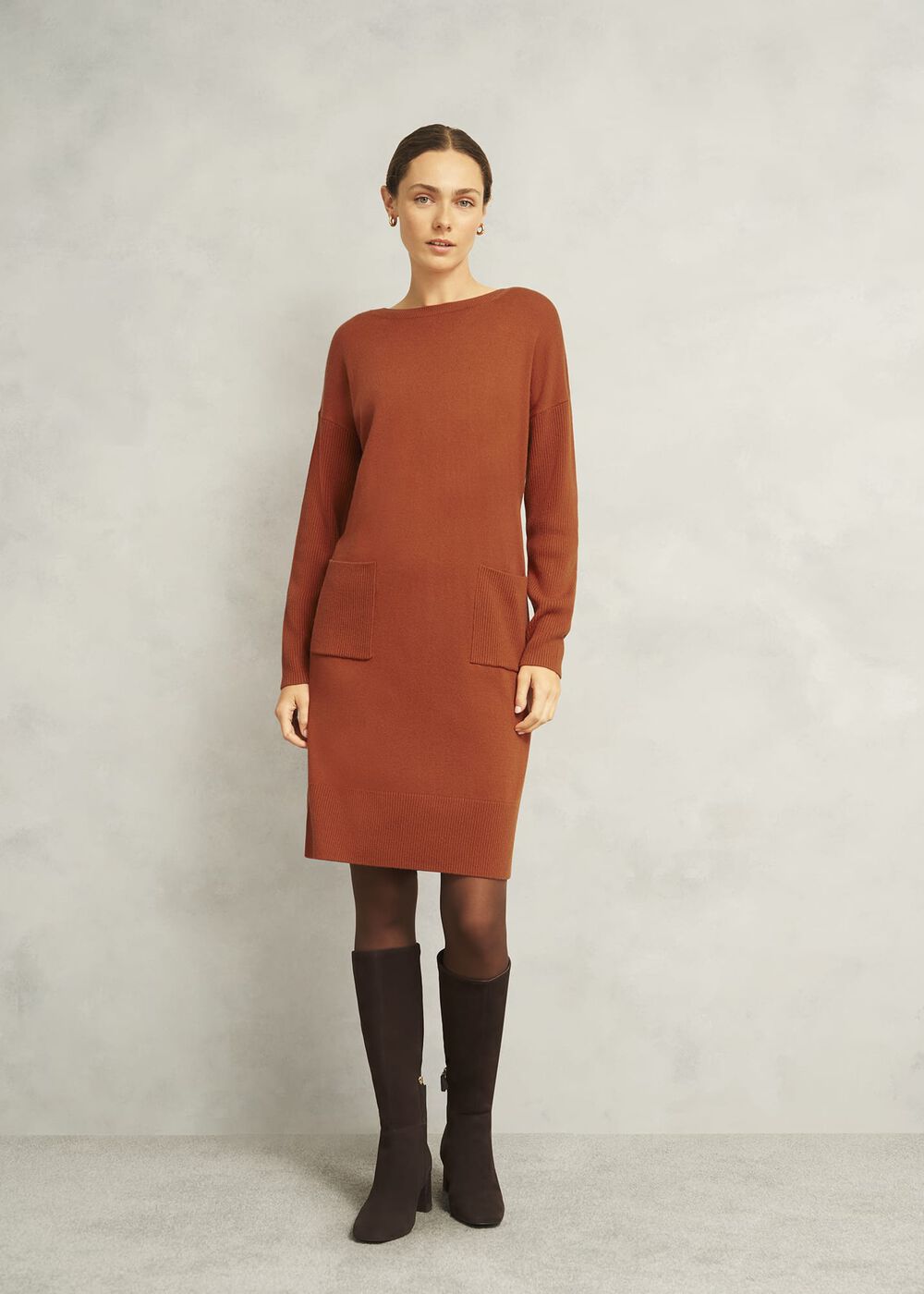 Petite Devora Dress, Sienna Orange, hi-res