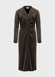 Hatty Jersey Dress, Gold, hi-res