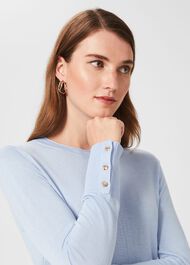 Morgan Jumper With Silk, Powder Blue, hi-res