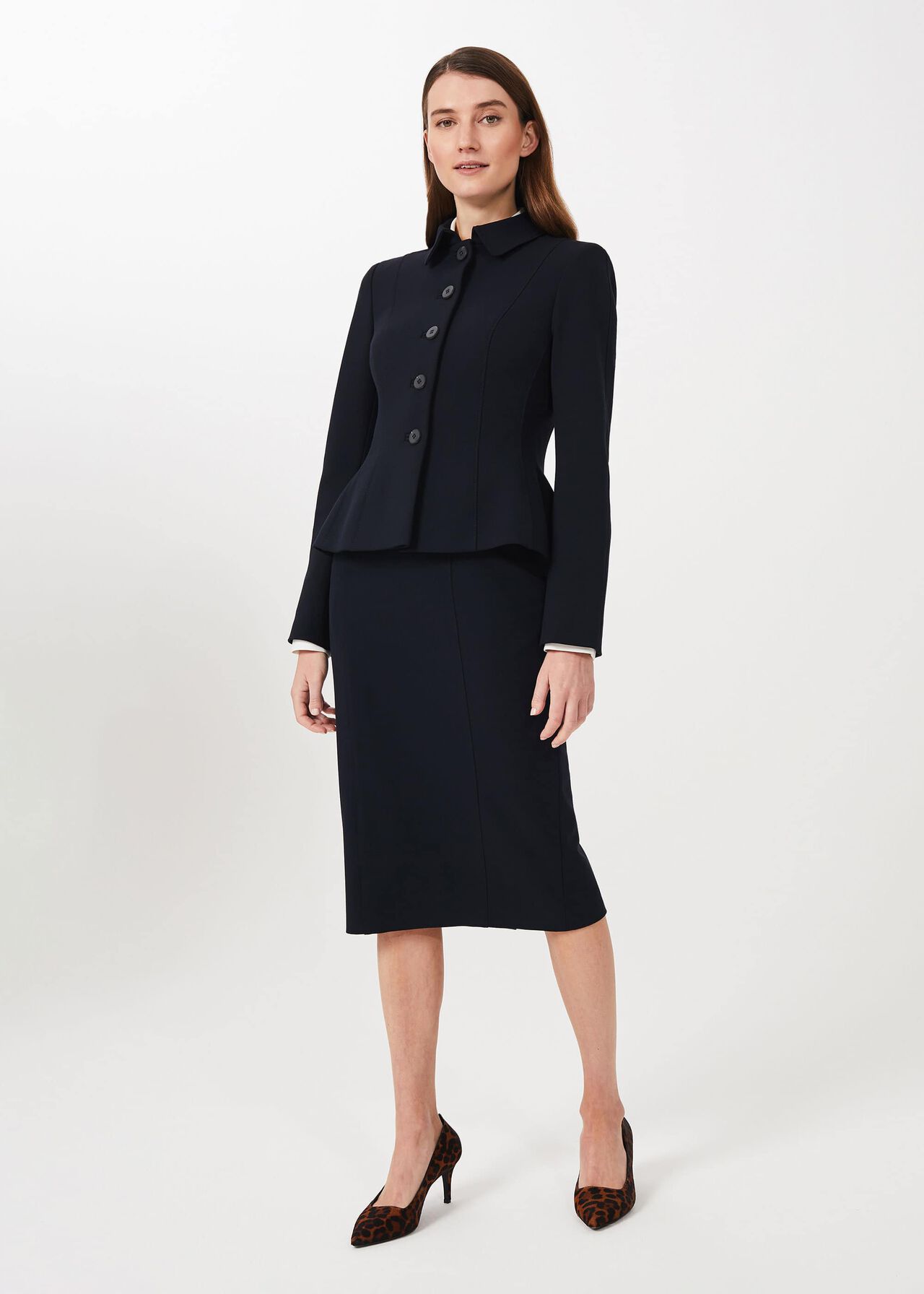 Beatrix Pencil Skirt, Navy, hi-res