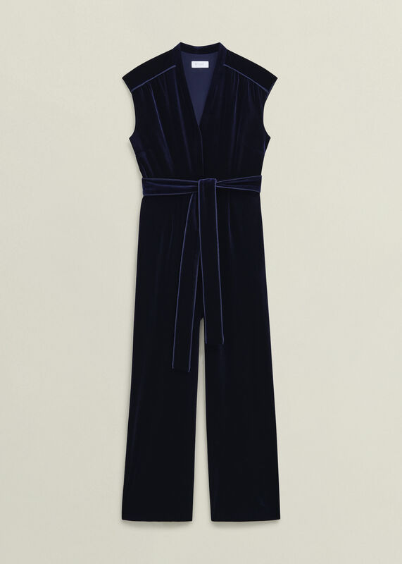 Olive Velvet Jumpsuit