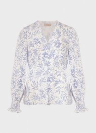 Maggie Top, Ivory Pale Blue, hi-res