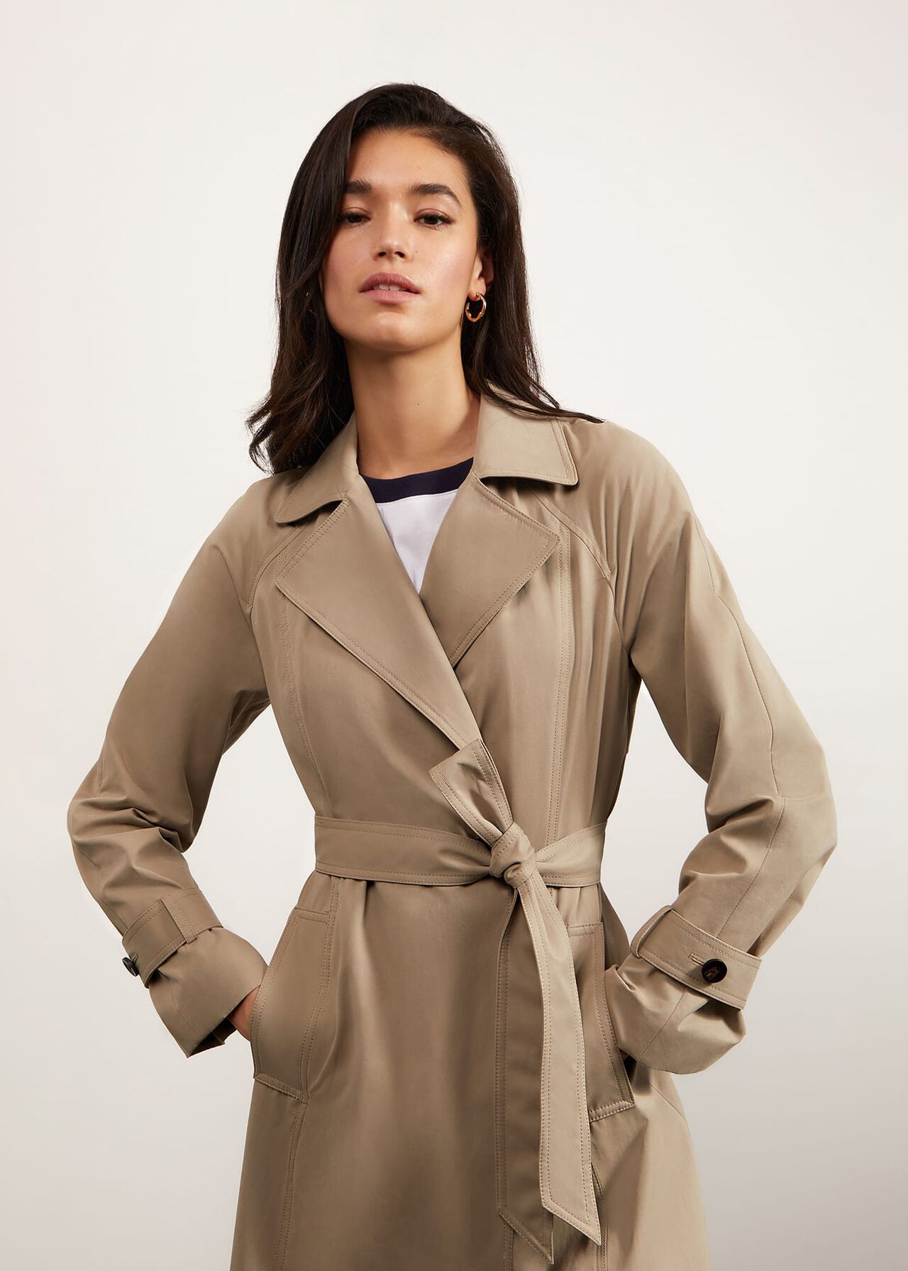 Westbury Trench With Cotton, Warm Camel, hi-res