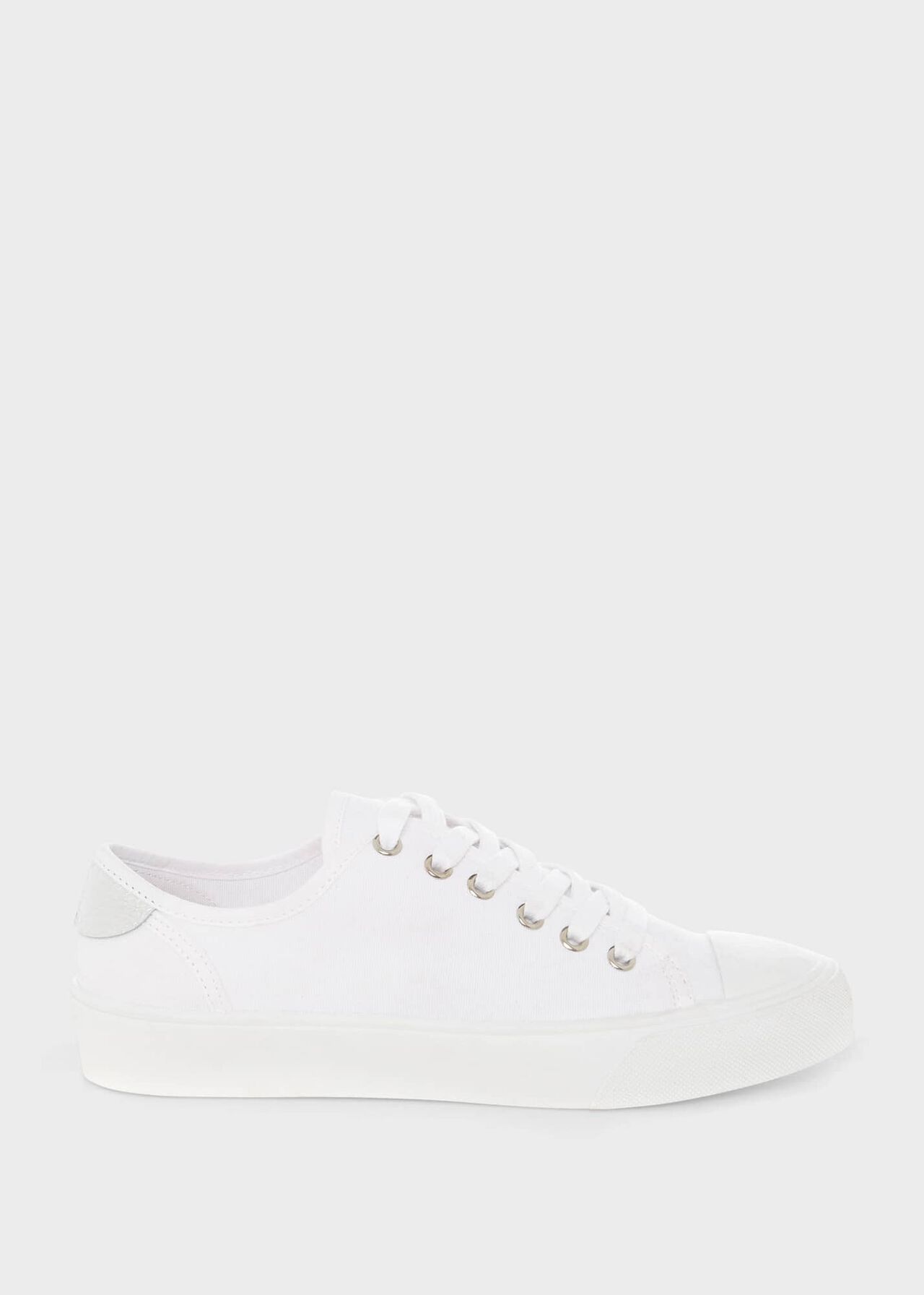 Bess Canvas Sneakers, White, hi-res