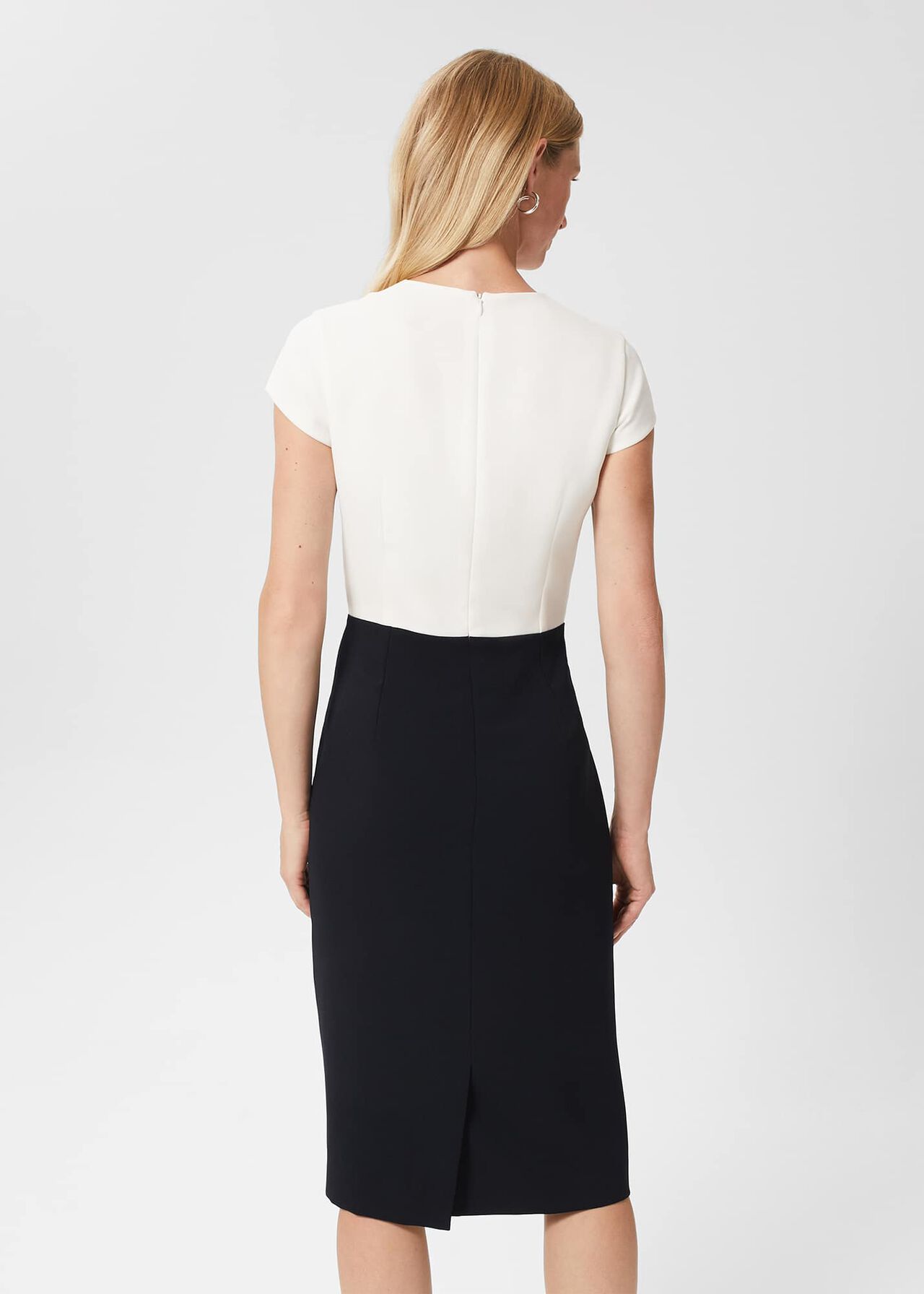 Jaci Dress, Ivory Navy, hi-res