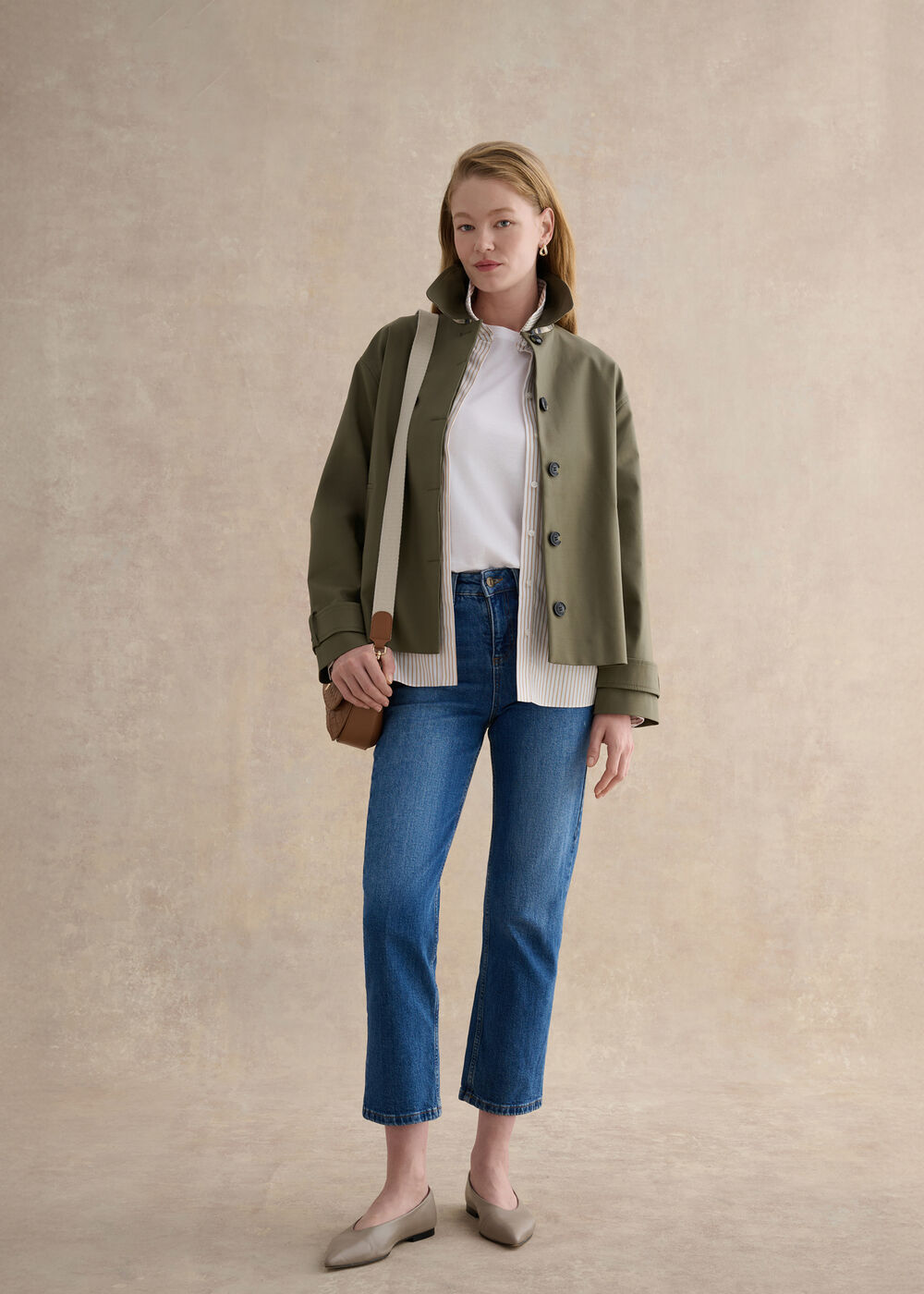 Frida Shower Resistant Trench Coat, Olive Green, hi-res