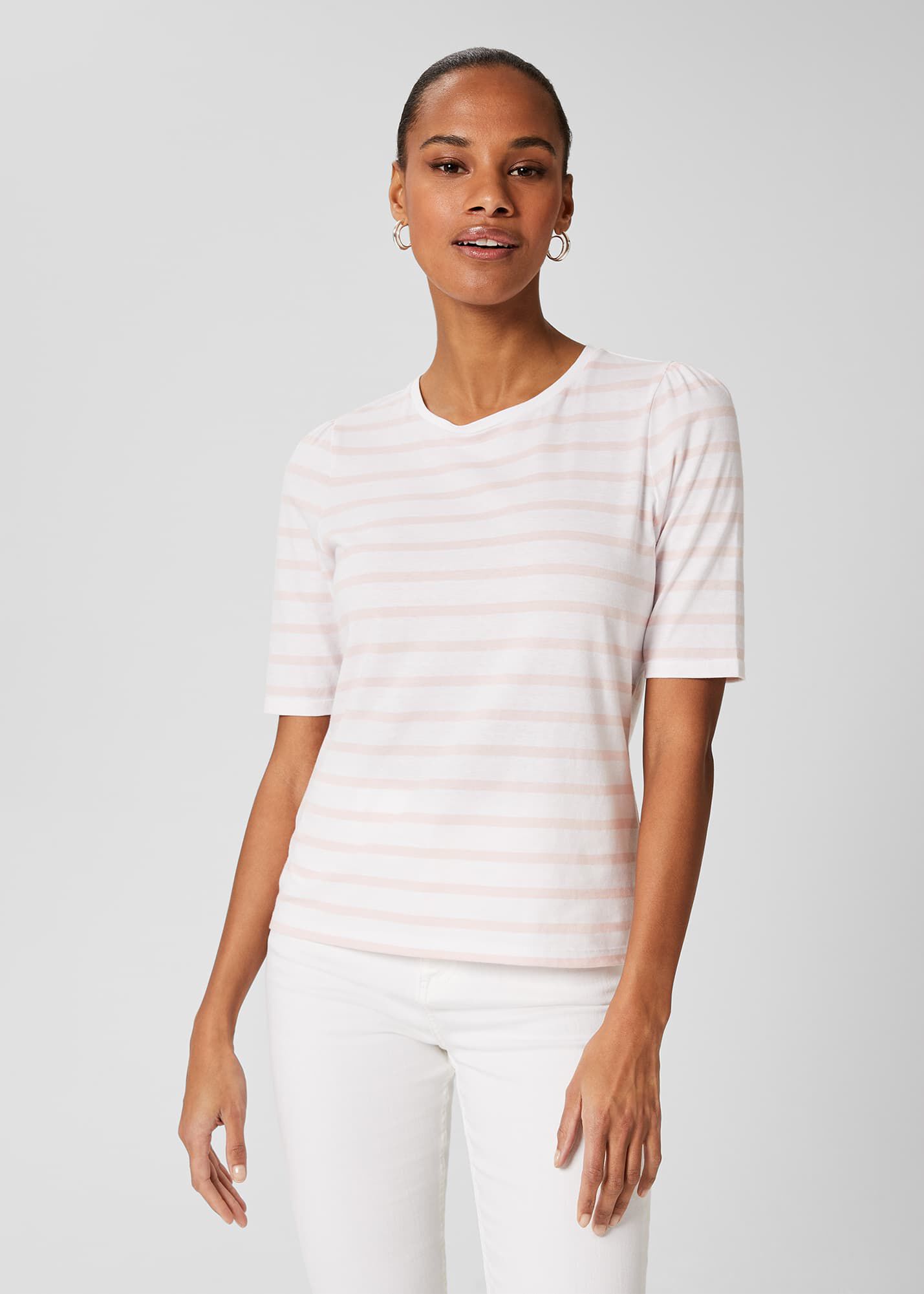 Striped t shirt ladies online