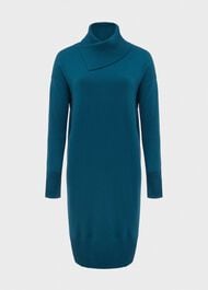 Courtney Knitted Dress, Aegean Blue, hi-res