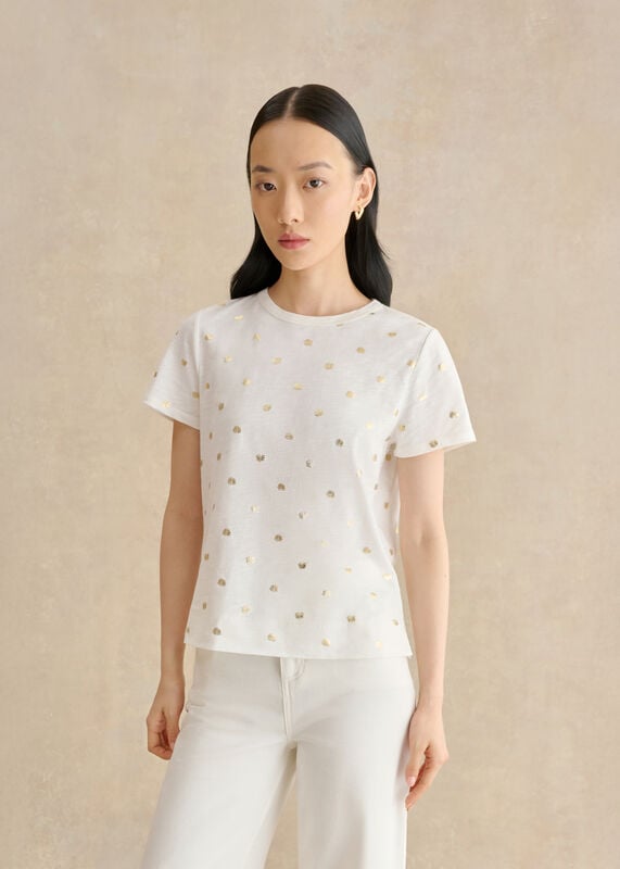 Adaline Cotton Slub Printed T-Shirt